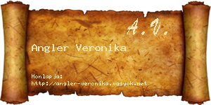 Angler Veronika névjegykártya
